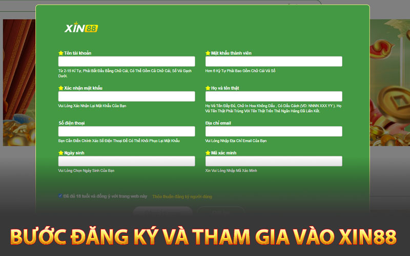 Xin88 – Điểm Đến Cá Cược Xuất Sắc Nhất Việt Nam 4 Bước đăng ký và tham gia vào Xin88